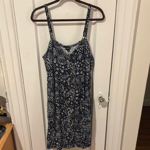 Used Torrid Stylish Blue button down Floral Dress